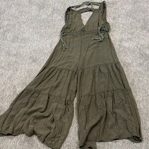 FP Movement by Free People Olive Tie-Waist Wide-Leg Jumpsuit
